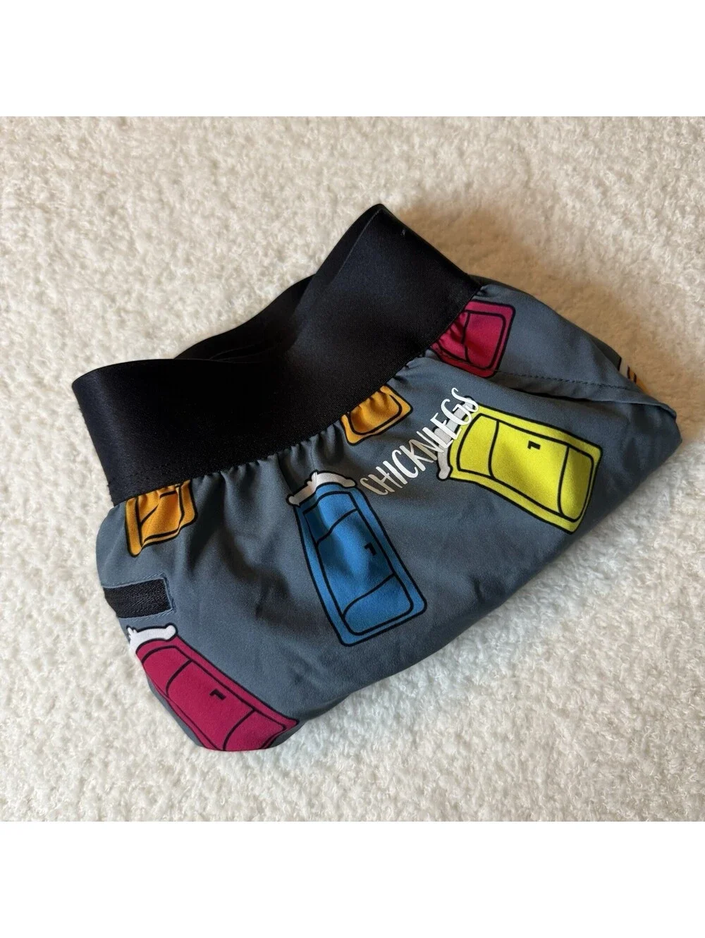 ChicknLegs Women’s Running Shorts Small Colorful Doors Gray Athletic Run